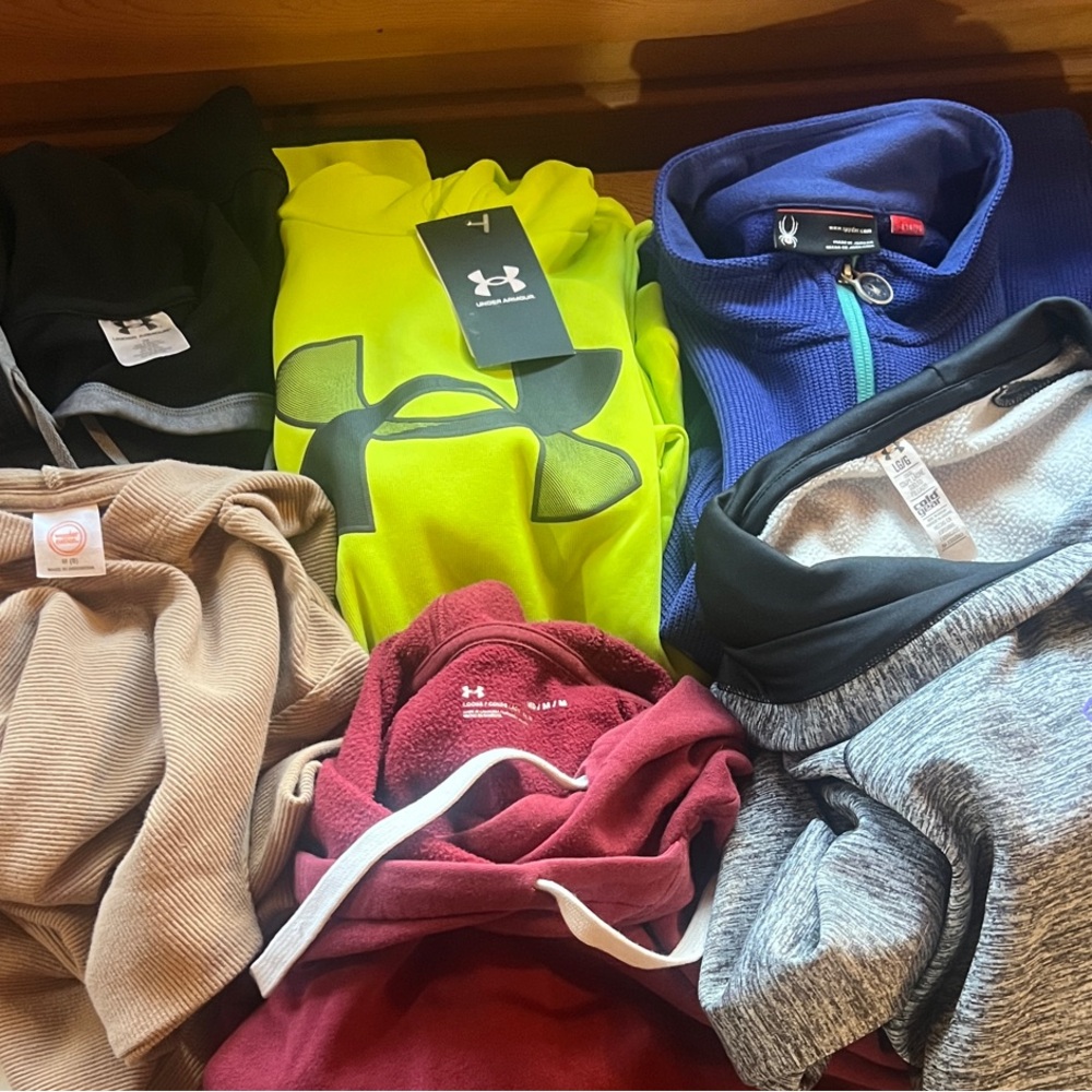 Under Armour Neon Yellow and Black Kids Hoodie